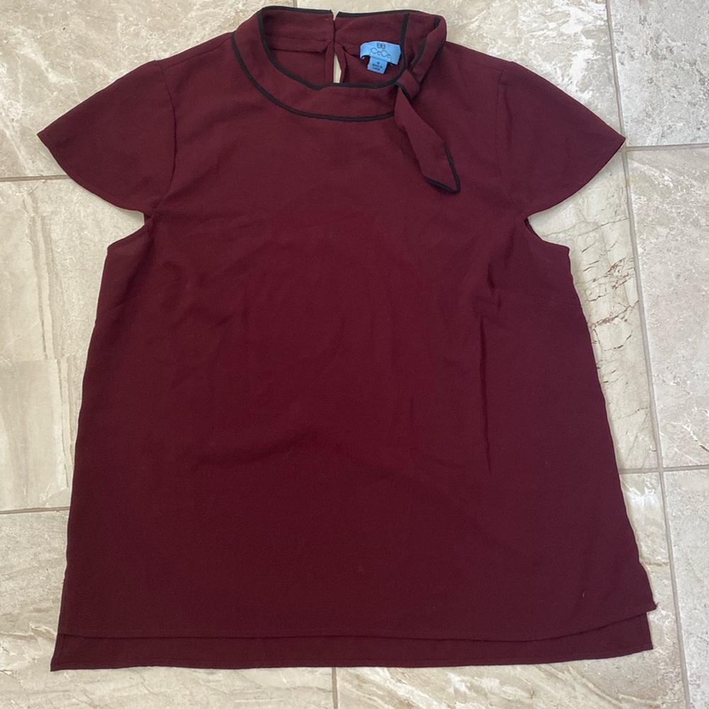 CeCe top with the detail at neck